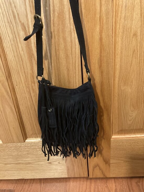Mossimo Supply Co. Handbags - Mossimo Black Suede Fringe crossbody bag